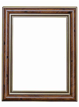 Gold plated wooden picture frame Foto de stock - Royalty-Free Super Valor e Assinatura, Número: 400-04564002