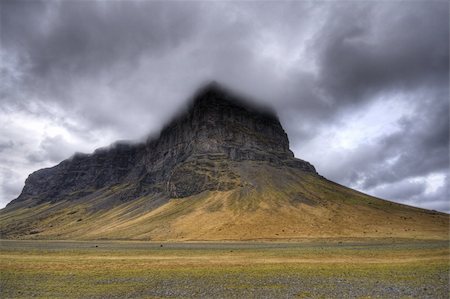 hill in a fog, iceland, wide angle Stock Photo - Budget Royalty-Free & Subscription, Code: 400-04564336
