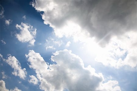 White Clouds And Blue Sky Stock Photo - Budget Royalty-Free & Subscription, Code: 400-04564531