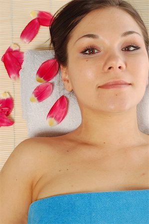 simsearch:400-04517890,k - attractive brunette woman relaxing in spa salon Stock Photo - Budget Royalty-Free & Subscription, Code: 400-04564927