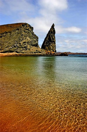 Pinnacle Rock in the Galapagos Islands. (Bartolome Island) Stock Photo - Budget Royalty-Free & Subscription, Code: 400-04565411