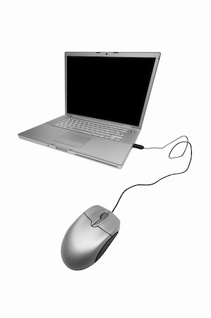 simsearch:400-05078674,k - Modern and stylish laptop on a white background Fotografie stock - Microstock e Abbonamento, Codice: 400-04565844
