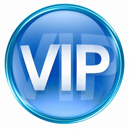 simsearch:400-05350670,k - VIP icon blue, isolated on white background. Photographie de stock - Aubaine LD & Abonnement, Code: 400-04565919