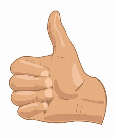 Vector illustration ? realistic thumbs up symbol Stock Photo - Budget Royalty-Free & Subscription, Code: 400-04566026