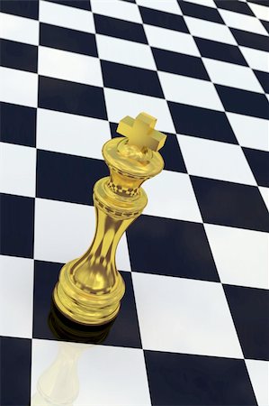 simsearch:400-04811369,k - Golden Chess king on checkerboard - with low depth of field Stock Photo - Budget Royalty-Free & Subscription, Code: 400-04566020