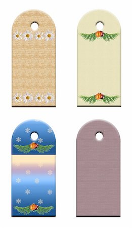 simsearch:400-04566378,k - Gift tags for a christmas congratulation. Photographie de stock - Aubaine LD & Abonnement, Code: 400-04566378