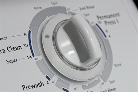 Close-up of a dial and labels on a contemporary washing machine. Stock Photo - Budget Royalty-Free & Subscription, Code: 400-04566716