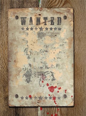 fence cowboy - Wild West styled poster. Place for announcements. Stock Photo - Budget Royalty-Free & Subscription, Code: 400-04566813