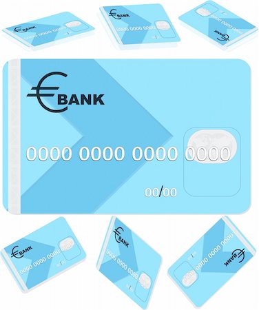 simsearch:400-04994290,k - Vector illustration of a generic bank card Fotografie stock - Microstock e Abbonamento, Codice: 400-04566886
