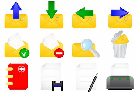 simsearch:400-05126116,k - Vector illustration of e-mail icons Fotografie stock - Microstock e Abbonamento, Codice: 400-04566942