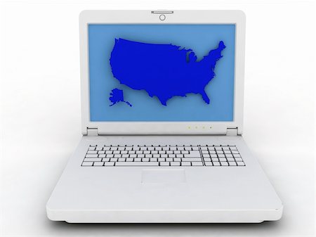 simsearch:400-05125337,k - laptop with a map US Foto de stock - Super Valor sin royalties y Suscripción, Código: 400-04567542