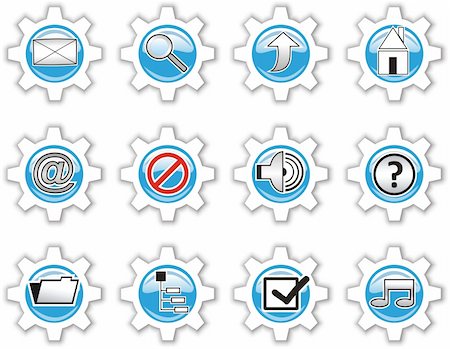 Beautiful icons of technological character. For web commputers or etc. Stock Photo - Budget Royalty-Free & Subscription, Code: 400-04568618