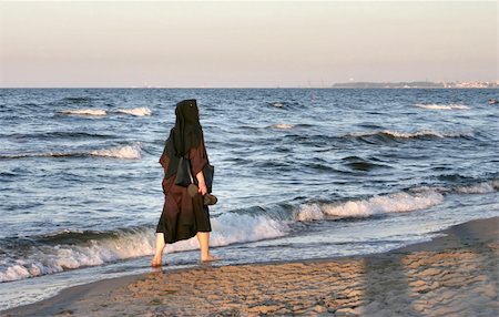 nun by the sea Stock Photo - Budget Royalty-Free & Subscription, Code: 400-04568613