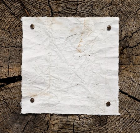 Old-Style Dirty Paper On Wooden Background. Ready For Your Message. Stock Photo - Budget Royalty-Free & Subscription, Code: 400-04568731