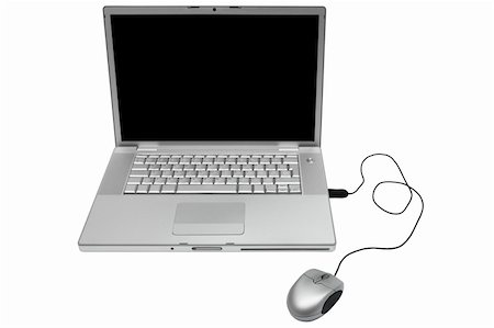 simsearch:400-04641104,k - Modern and stylish laptop on a white background Stockbilder - Microstock & Abonnement, Bildnummer: 400-04569255