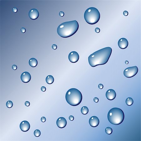 spilling water - Vector - Water drops on a metallic background Stock Photo - Budget Royalty-Free & Subscription, Code: 400-04569570