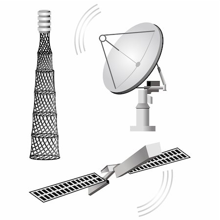 rooftop antenna - Satellite Stock Photo - Budget Royalty-Free & Subscription, Code: 400-04560009