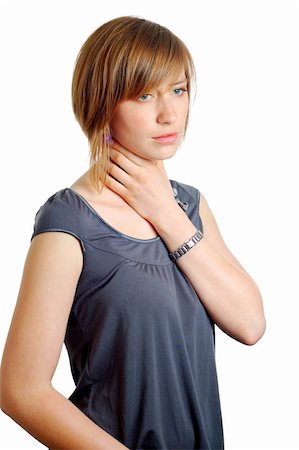 attractive young woman with a sore throat Stock Photo - Budget Royalty-Free & Subscription, Code: 400-04560574