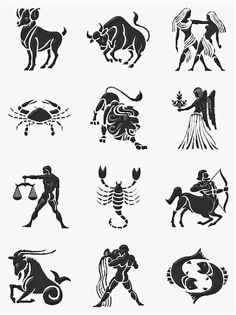 zodiac signs isolated Photographie de stock - Aubaine LD & Abonnement, Code: 400-04560578