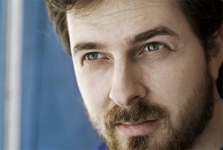 dundanim (artist) - Close-up portrait of a masculine bearded guy Fotografie stock - Microstock e Abbonamento, Codice: 400-04560886