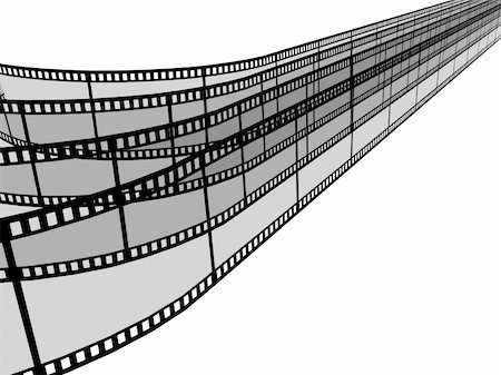 3d blank films strip over white background Stock Photo - Budget Royalty-Free & Subscription, Code: 400-04560948