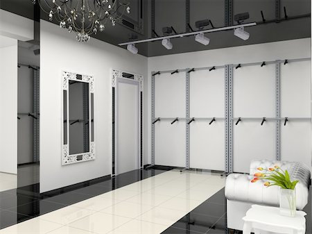 the modern shop interior design project (3D image) Photographie de stock - Aubaine LD & Abonnement, Code: 400-04561076