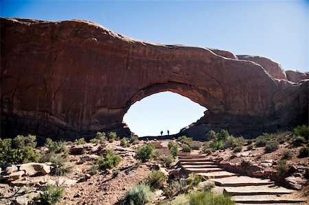 simsearch:400-05064360,k - North Window - Rock formation in Arches National Park (The Windows Section) in Utah, USA Stock Photo - Budget Royalty-Free & Subscription, Code: 400-04561107