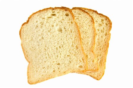 simsearch:400-04421047,k - A slice of bread isolated on white background Foto de stock - Super Valor sin royalties y Suscripción, Código: 400-04561138