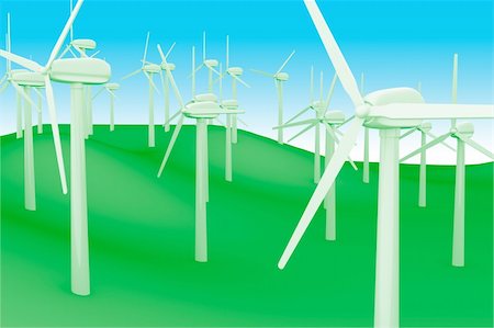 simsearch:400-03912255,k - Wind energy converters generate clean environmental energy Stock Photo - Budget Royalty-Free & Subscription, Code: 400-04561217
