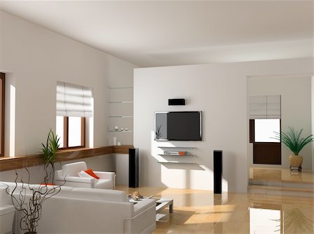 simsearch:400-04061351,k - modern interior design (private apartment 3d rendering) Foto de stock - Royalty-Free Super Valor e Assinatura, Número: 400-04561271