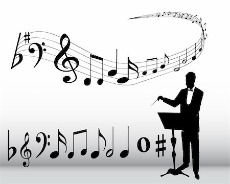 vector illustration of musical notes background Stock Photo - Budget Royalty-Free & Subscription, Code: 400-04561523