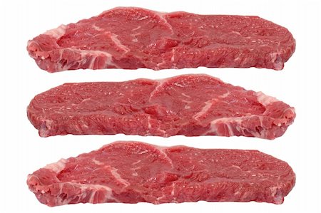 rumpsteak - Close up of rump steaks - isolated on white background Stock Photo - Budget Royalty-Free & Subscription, Code: 400-04561619