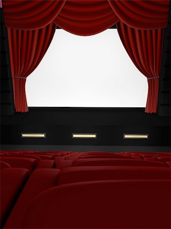 simsearch:400-07223598,k - 3d rendered illustration of cinema seats and screen Photographie de stock - Aubaine LD & Abonnement, Code: 400-04561655