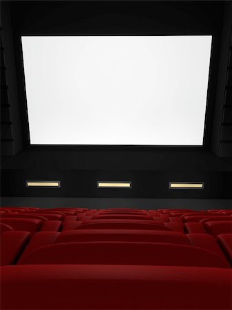 simsearch:400-07223598,k - 3d rendered illustration of cinema seats and screen Photographie de stock - Aubaine LD & Abonnement, Code: 400-04561656