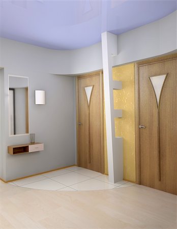 modern vestibule interior (3D rendering) Stock Photo - Budget Royalty-Free & Subscription, Code: 400-04561842