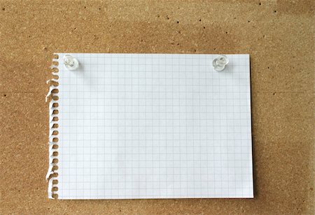 empty sheet on a corkboard Stock Photo - Budget Royalty-Free & Subscription, Code: 400-04561921