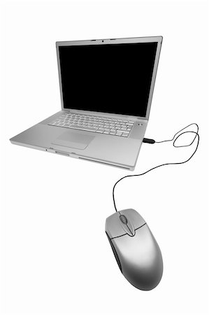 simsearch:400-04122568,k - Modern and stylish laptop on a white background Fotografie stock - Microstock e Abbonamento, Codice: 400-04562159