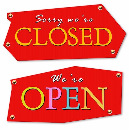 Closed and open sign Stock Photo - Budget Royalty-Free & Subscription, Code: 400-04562295