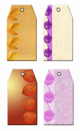 simsearch:400-05244668,k - Gift tags with ornamental elements. Isolated on a white background Stock Photo - Budget Royalty-Free & Subscription, Code: 400-04562834