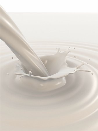 smoothie splash - 3d rendered illustration of a white milk splash Stock Photo - Budget Royalty-Free & Subscription, Code: 400-04562992