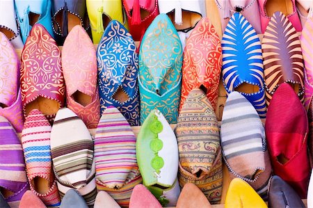 Colorful arabic shoes alignment in a shop Stock Photo - Budget Royalty-Free & Subscription, Code: 400-04563049