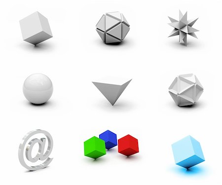 the blank isolated geometry objects set Stock Photo - Budget Royalty-Free & Subscription, Code: 400-04563123