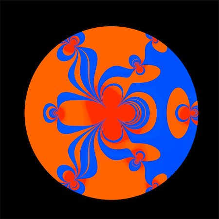 patballard (artist) - An abstract blue and orange image done in the Retro style of Midcentury Modern textiles. Stock Photo - Budget Royalty-Free & Subscription, Code: 400-04563367