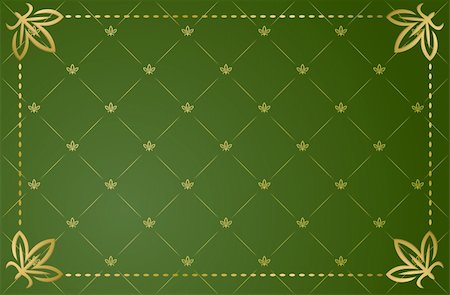 Vector illustration of green vintage frame Stock Photo - Budget Royalty-Free & Subscription, Code: 400-04563363