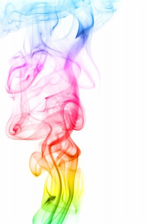 simsearch:400-04444530,k - Colorful smoke isolated on white background Foto de stock - Royalty-Free Super Valor e Assinatura, Número: 400-04563665