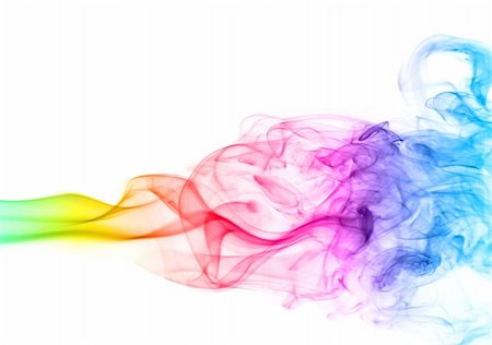 simsearch:400-04444530,k - Colorful smoke isolated on white background Foto de stock - Royalty-Free Super Valor e Assinatura, Número: 400-04563666