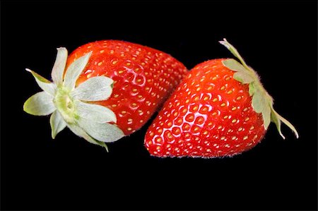 Strawberries isolated on black background Foto de stock - Royalty-Free Super Valor e Assinatura, Número: 400-04563690