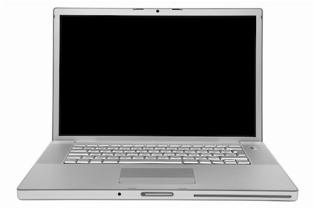simsearch:400-05073201,k - Modern and stylish laptop on a white background Foto de stock - Super Valor sin royalties y Suscripción, Código: 400-04563704