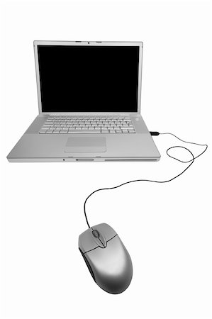simsearch:400-04122568,k - Modern and stylish laptop on a white background Fotografie stock - Microstock e Abbonamento, Codice: 400-04563703