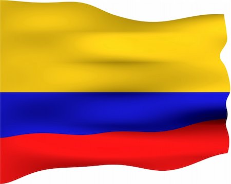 3d flag of Colombia isolated in white Stock Photo - Budget Royalty-Free & Subscription, Code: 400-04563767